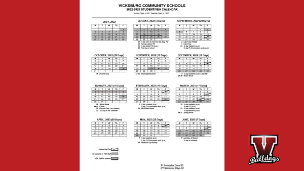 2022-2023 district calendar